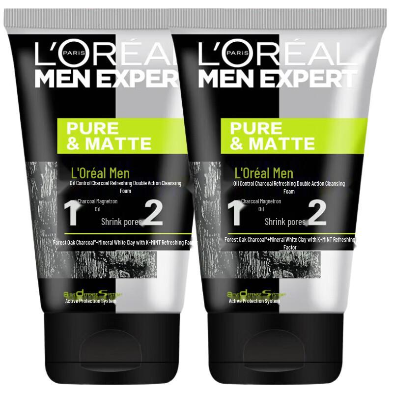 

L Oréal Men Expert Carbon Clean Facial Cleanser (2x100ml)