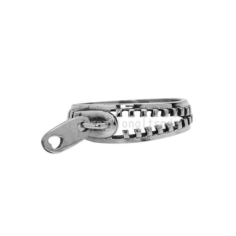 

[Schicksal.] ring zipper chuck fastener ring silver 925 zipper ring zip ring zip fastener ring men s male