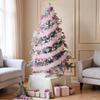 Pink Pink Tinsel Garland Shiny Christmas Party Props Christmas Snowflake Pendant  Christmas Decor