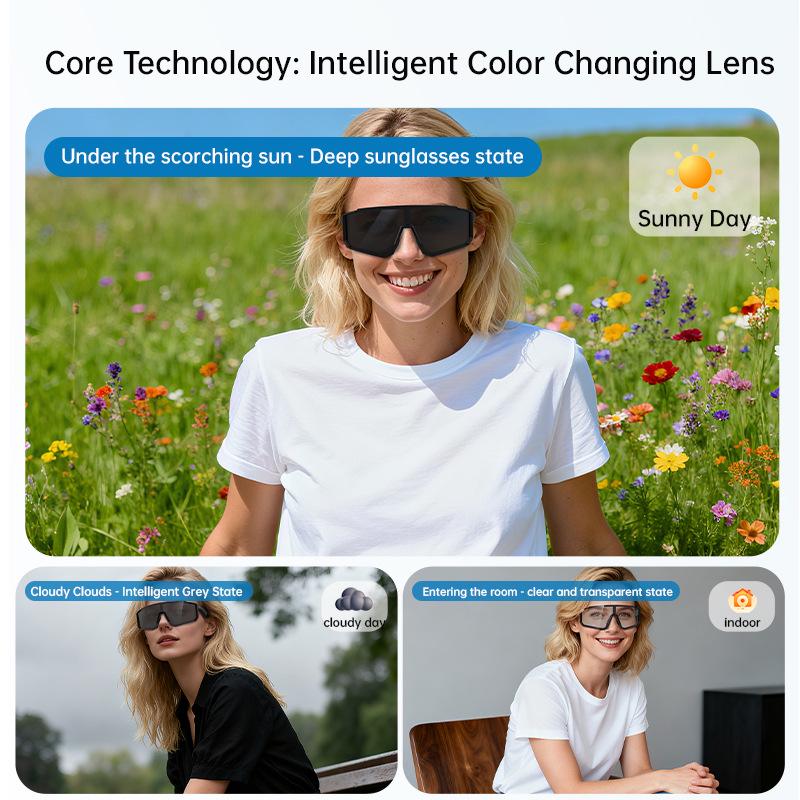 AI Bluetooth Sunglasses: Music, Calls, Navigation, Sports Audio, Wireless