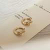 Elegant French Niche Golden Hoop Earrings for Women – Light, Luxurious, and Stylishly Unique.