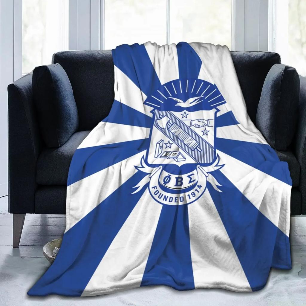 3D Print Phi Beta Sigma Fraternity PBS Blanket Soft Sofa Cover Throw Blanket Fleece Tapestry Warm Bed Blankets for Bedroom Couch