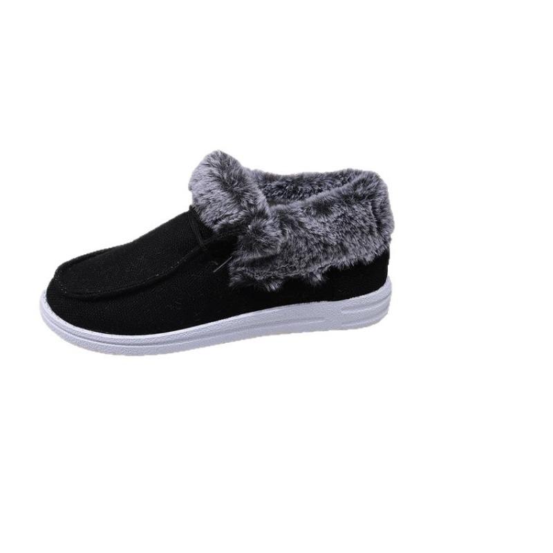 Neue Fleece-Schuhe in Übergröße für Damen, Rutschfeste Ein-Fuß-Baumwollschuhe