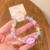Bracelet for Kids, Macaron Color Beads Elastic Wristband, Cartoon Watermelon Lollipop Fried Egg Pendant Bracelet for Lightweight Gift Accessory