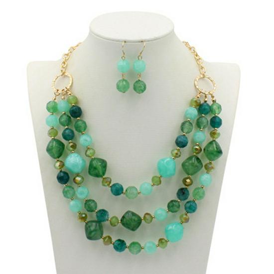 Exaggerated Resin Multi-Layer Clavicle Statement Necklace
