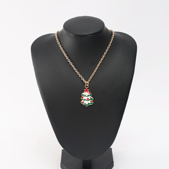 Colar feminino decorativo all-match glittery delicado tema natalino pingente colar para uso diário