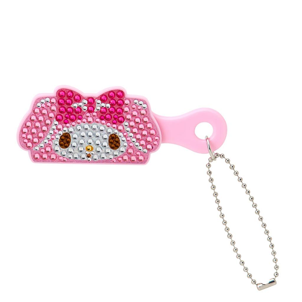 Sanrio Mini Brush Charm Deco My Melody Body and ABS Resin Brush Polypropylene Keychain Comb 413216 (Kira Miniature) Plate (Bristles)