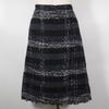 CHANEL tweed skirt P26088V16545 05P Black / navy cotton/Nylon Women Used