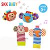 Baby Elephant Monkey Wrist Rattle Toy With Soft Fabric Material For Early Education And Sensory Development