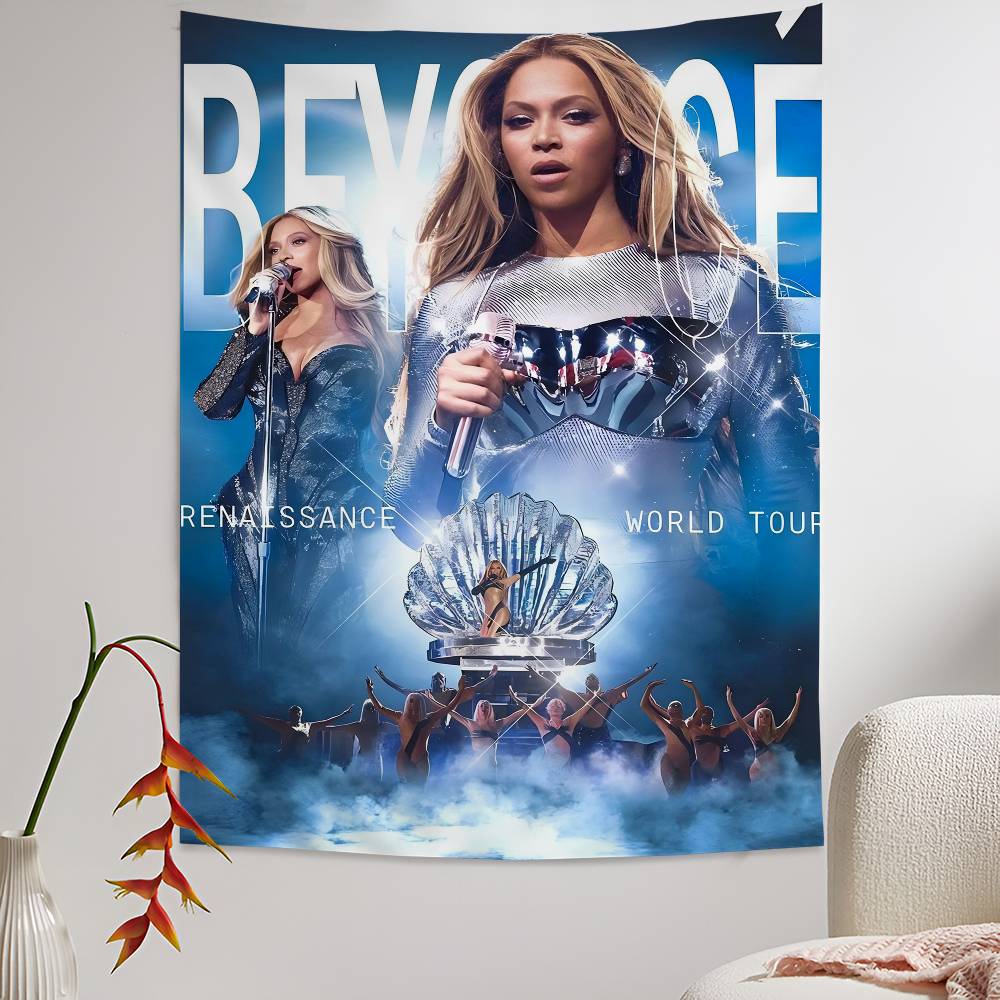 Beyonce Super Singer Printed Large Wall Tapestry Art Science Fiction Room Home Decor Decor Blanket