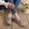 Processing custom new women's cloth shoes old Beijing embroidered linen cloth shoes women's shallow mouth retro fashion single shoes Hanfu
