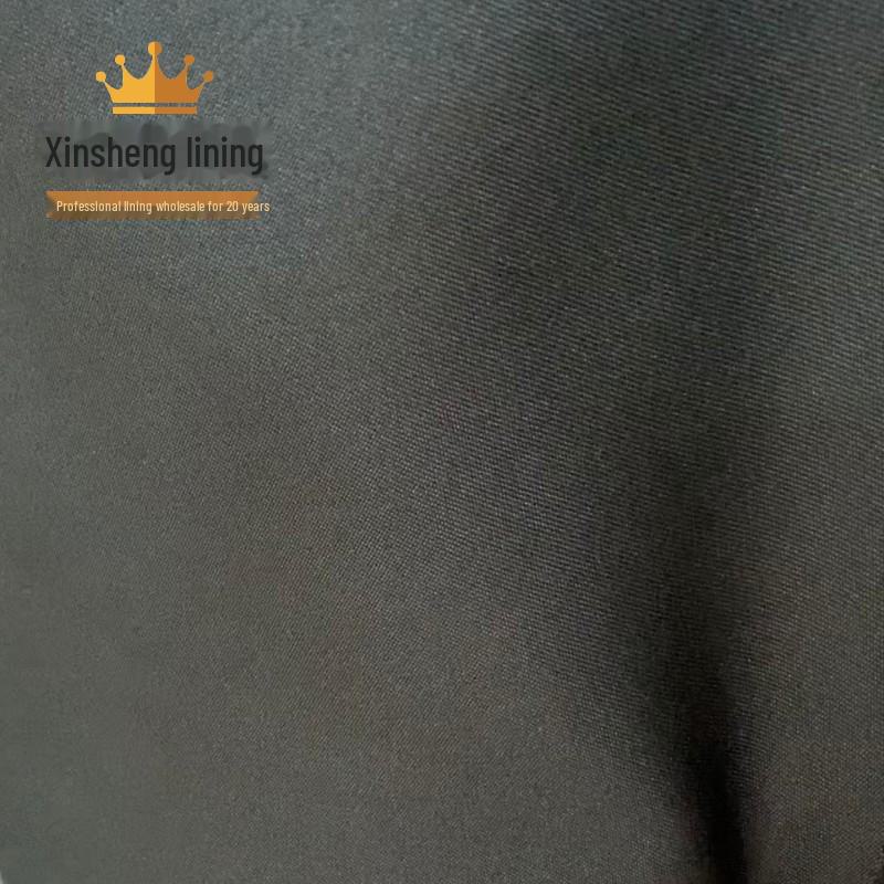 Black Twill Peach Skin Fabric for Luggage Lining, Sofa Base, and Pet Bed