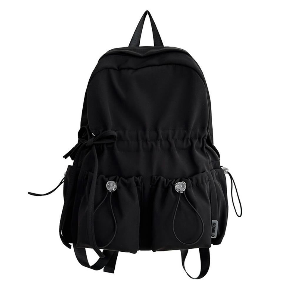 

Adjustable Straps College Student Backpack Lightweight Cartoon Shoulder Bag Children чёрный