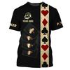 3D Printed Poker T Shirt For Men Playing Cards Pattern Tees Summer Streetwear Short Sleeve Tops Cosplay Round Neck T-shirt