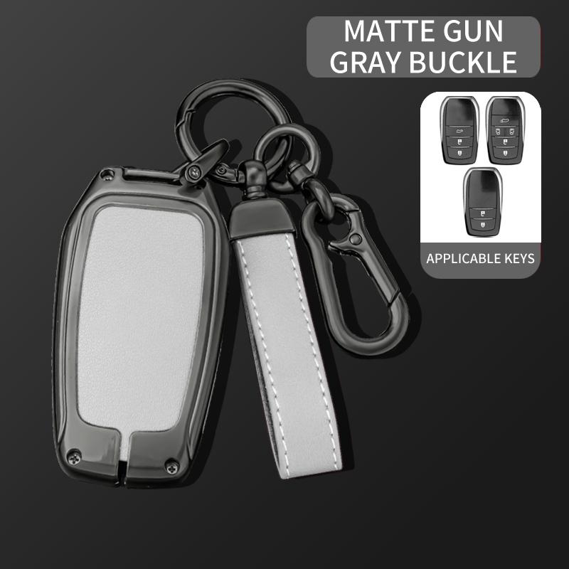 Alloy Auto Key Fob Cover Case Fit For Toyota Rav4 Yaris Cross Corolla Land Cruiser 200 Crown Camry Protector Key Fob Housing Auto Accessories