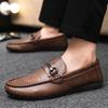 Social Shoe for Men Leather Casual Dress Shoes Man Spring Autumn Pointed Toe Party Luxury Designer Legitimate Business Black New