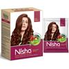 Nisha Natural Henna Hair Colour Red Brown 90g Pack of 1 Herbal Semi-Permanent Hair Dye for Silky Shiny Hair
