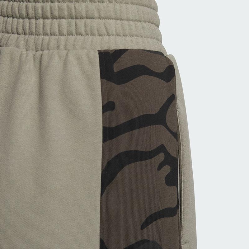 Adidas Color Block Design Loose Fit Cuffed Knit Sports Pants Women Pants Pebble-Silver-Gray KB1927