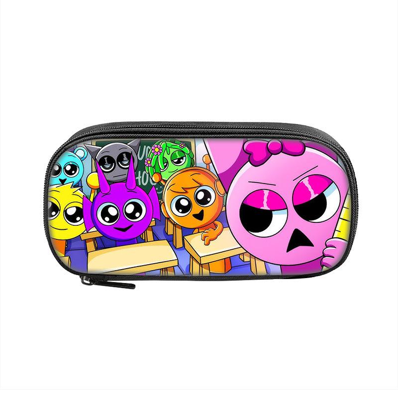 Rhythm Box Printed Pencil Bag Sprunki Music Game Elementary And Secondary School Children'S Pencil Stationery Bag
