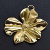 6pcs Gold Color Stainless Steel Charms For Jewelry Making Supplies Plant Leaf Flower Pendant Charm Cherry Pepper Sunflower Charm