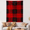 Red and Black Plaid Geometric Pattern Patterned Tapestry Home Decor, Suitable for Bedroom and Living Room, Gift