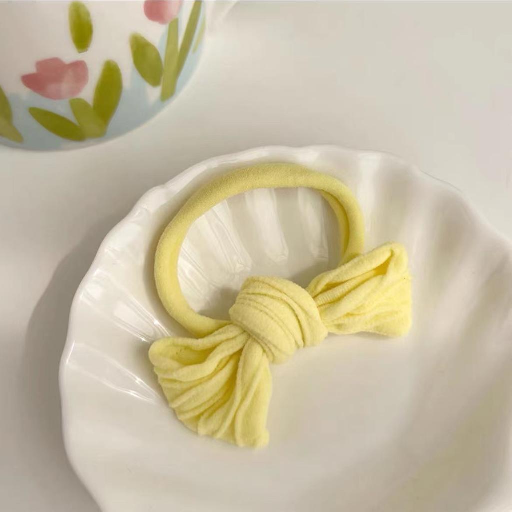 10 Pcs Fashion Simplicity Designed Dopamine Bow Elastic Hair Bands For Women Girls Party Hair Accessories