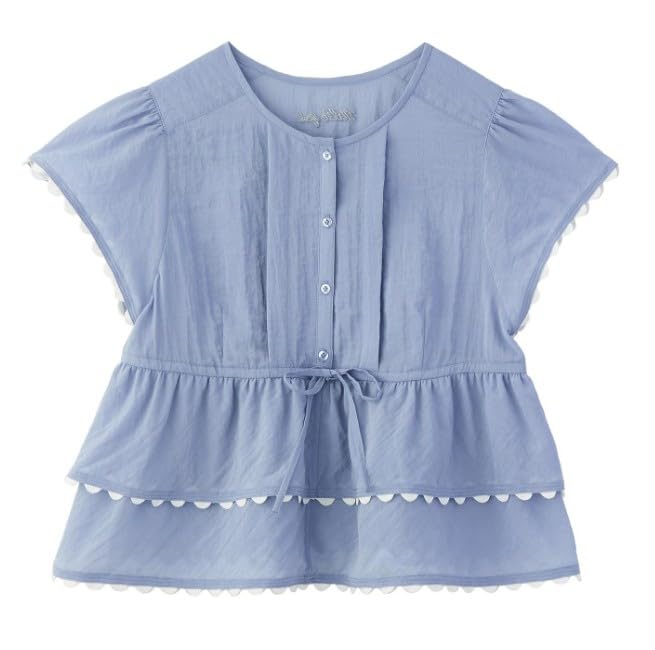 

Milkfed Casual FRILL AND LACE BLOUSE in Light Blue Women s