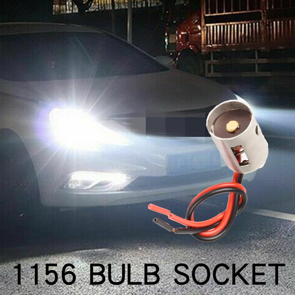 HUIQIAODS [2 Pack] LED Light Bulb Socket Connector Light Socket 1156 BA15S S25 Parallel