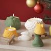 Christmas Resin Mold with Lid Candle Jar Silicone Mould Jewelry Display Storage Box Molds DIYs Epoxy Resin Casting Mould
