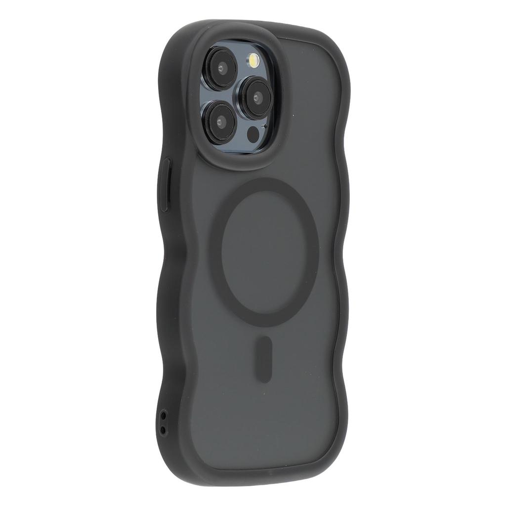 For iPhone 14 Pro Case Compatible with MagSafe TPU + PC Phone Back Cover Skin Touch Wave Shape