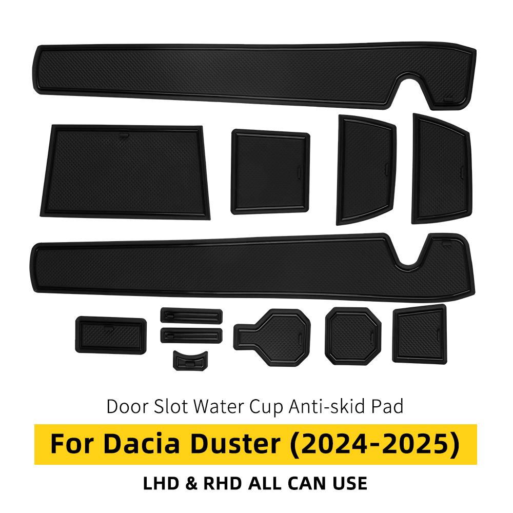 

Коврик для автомобильной двери Dacia Duster 3 2024 2025 Противоскользящие накладки на прорези для дверных ворот Аксессуары для салона автомобиля Dacia Duster 3 13 чёрный