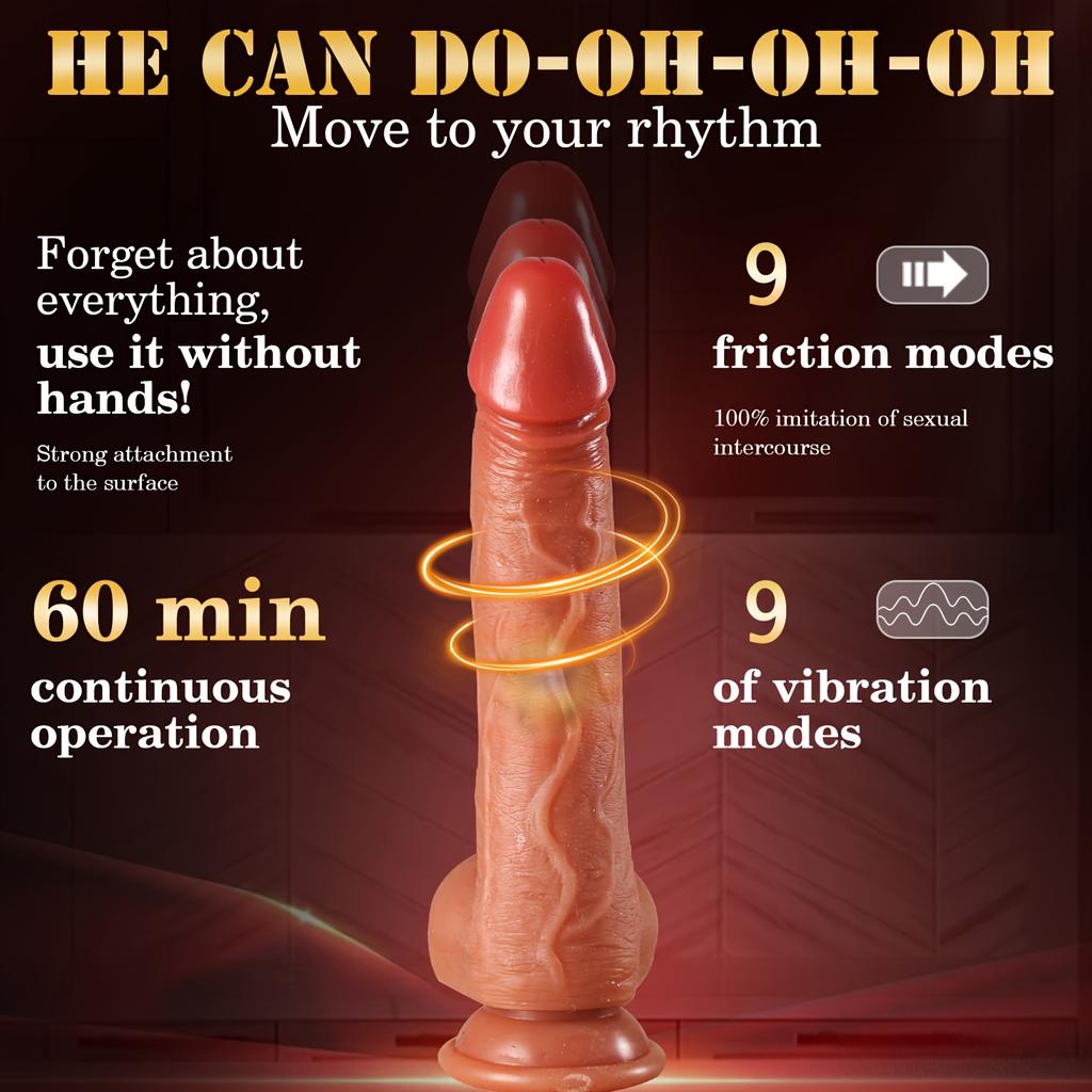 Retractable Penis Penis,Heating And Remote Control Function,G-spot Pleaser,Liquid Silicone Retractable,Send Girlfriend Small Toy,Single Female Toy