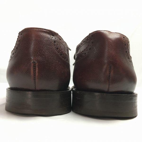 VAN LIER Rare Vintage Full Brogue Wingtip Business Shoes Brown Size 41 (26.5-27.0)(USED)