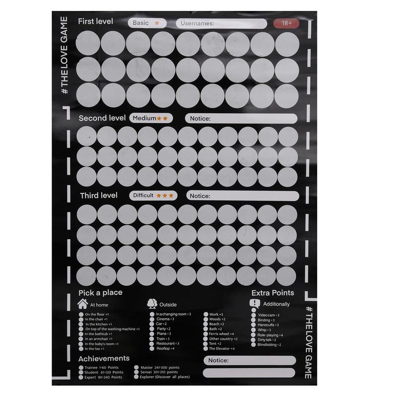 Rubbel-Tagebuch 100 Dinge, die Paare tun können Schlafenszeit-Kalender-Poster Rubbel-Bucket-List Rubbel-Poster