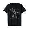 Funny Guitar Player Da Vinci Vitruvian Man Musicians T Shirt Vintage Washed Breathable Stretched Soft Stylish Casual Fashion