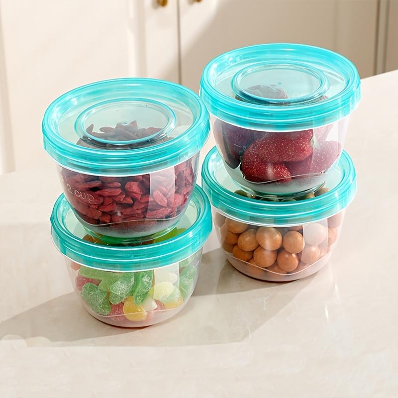 2 Transparent Sealed Food Storage Containers Multifunctional Fresh-keeping Box Suitable for Grains Fruits Etc. Household Kitchen