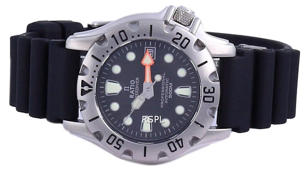 RATIO FreeDiver Professional 500M Sapphire Automatic 32BJ202A-BLK Men's Watch
