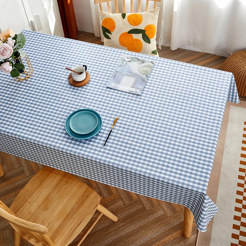 PVC Tablecloth Waterproof and Oil-proof Disposable Tablecloth Ins Style Rectangular Dining Table Cloth Coffee Table Table Mat