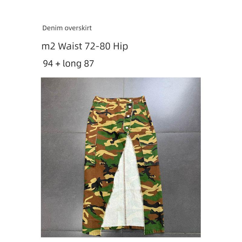 

5 Collection ~ Export Single 36.5 Stylish Camouflage Series Tops Skirt Camouflage Hipster Street Pants No. 2 camouflage overskirt high split M