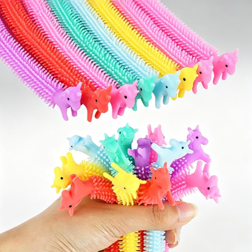 Stretch Cord Fidget Toy, Colorful Sensory Worm Fidget Stretch Toy, Relieve Relaxation Anxiety Stress Party Unicorn Gift