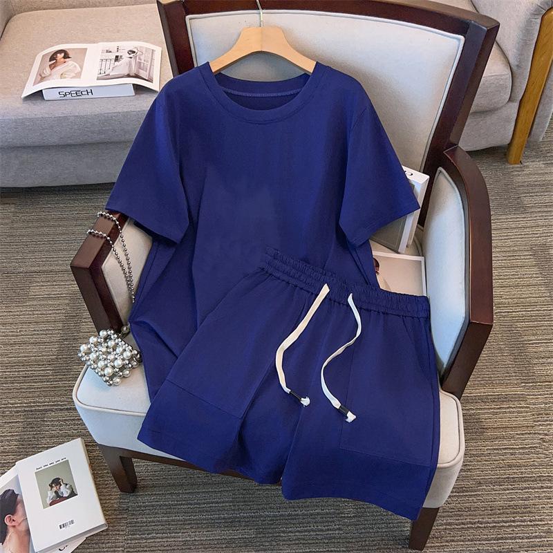 Women s Plus Size Short-Sleeve Top & Shorts Set - Slim Fit, Stylish Casual Wear 6XL