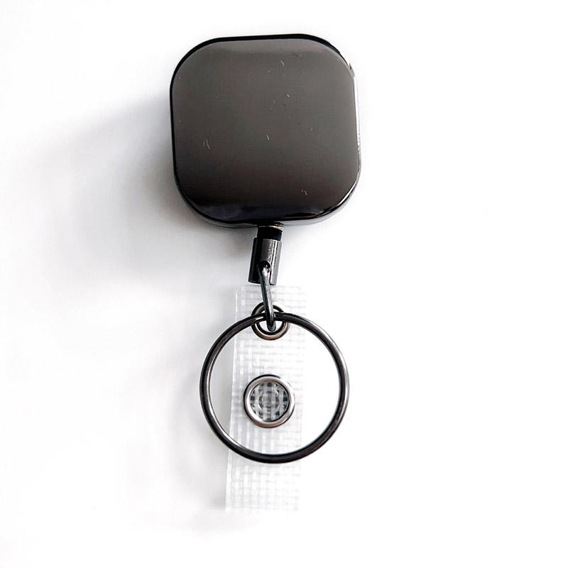 Retractable Keychain Badge Reel Holders Metal Heavy Duty With Carabiner Belt Clip And Key Ring For ID Card Name Holder