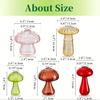 Glass Mushroom Vase Flower,5 Colorful Small Bud Vase Unique, Mushroom Propagation Hydroponic Vase, Funky Farmhouse Decor, Home Room, Kit