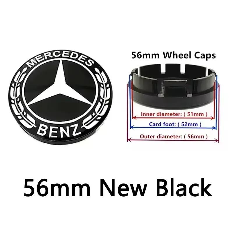 

4pcs 56mm 60mm 68mm 75mm For Mercedes Benz 3Pin Car Wheel Center Cap Rim Hub Caps Emblem W202 W220 W213 W210 W164 E200 E260 E300