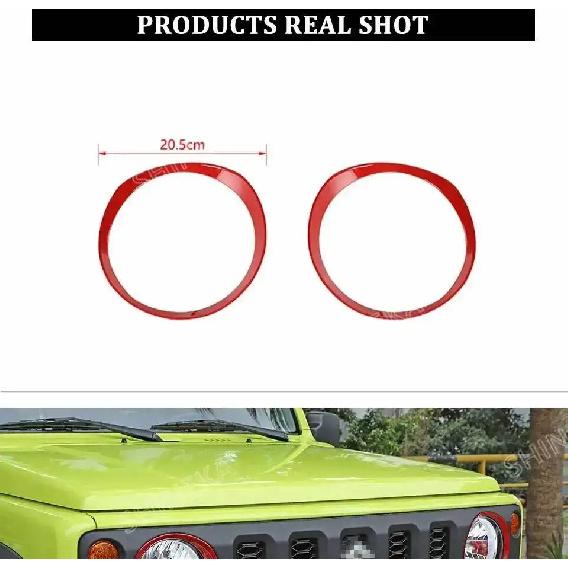 SHINEKA Auto Frontscheinwerfer Lampe Dekoration Abdeckung Aufkleber für Suzuki Jimny 2019 2020 2021 2022 2023 2024 Exterieur Zubehör