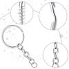 360 Stück Gold Silber 25 mm + 4 Knoten Kette Schlüsselanhänger Schlüsselanhänger Ring Set Schafsaugennagel + Offener Einzelring
