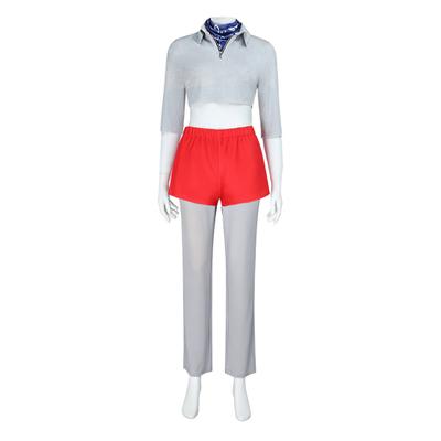 1 Set Eleven Cosplay Kostüme Damen Oberteil Schal Shorts Strumpfhose Set Halloween Cosplay Outfits für Mädchen Kostümpartys Fan-Treffen Fotoshootings