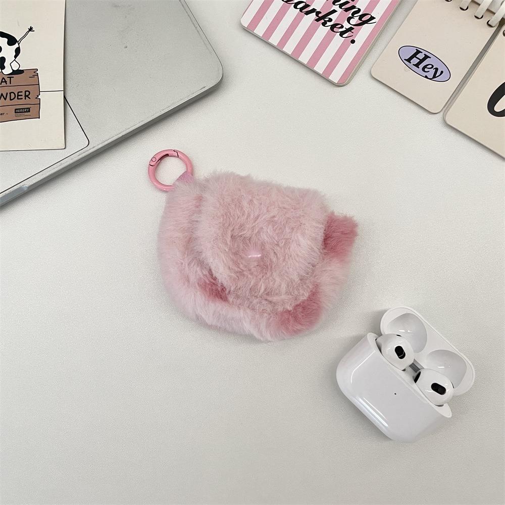 

Portable Earphone Storage Bag Snap Button Mini Bluetooth Headset Case Love Heart Key Jewelry Protective Pouch for Women Girls
