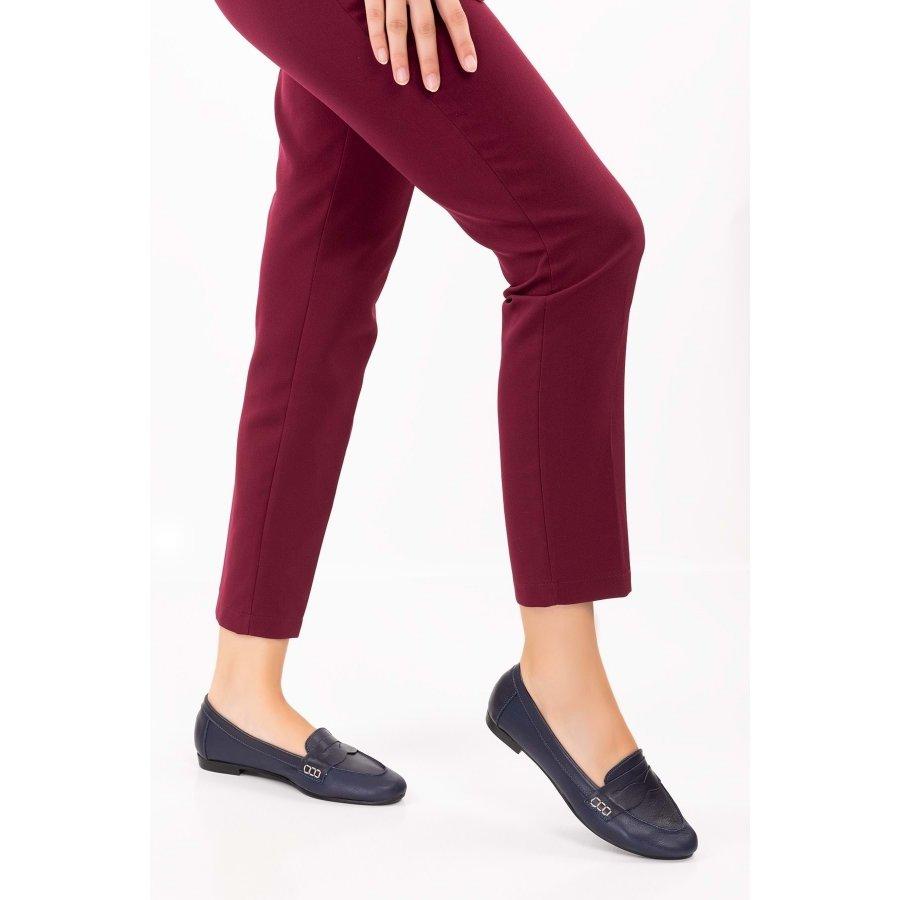 Mocassins plats décontractés en cuir véritable pour femmes