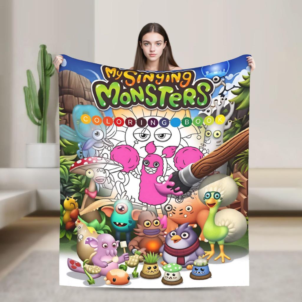 My Singing Monsters Blankets Winter  Soft Throw Blanket For Adults Chair Sofa Bed Flannel Bedspread Bed Cover